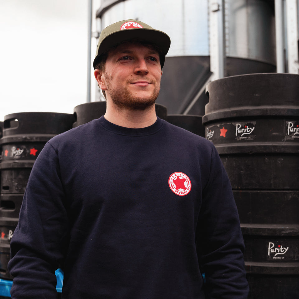 Purity Organic Cotton Crew Sweater - Blue